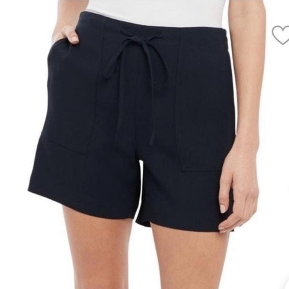 Theory Pants - Theory | Women's Drawcord Short Rosina Crepe in‎ Navy Blue Size 4